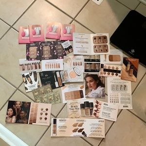 Several foundation and concealer sample cards from Sephora. Unused. $12